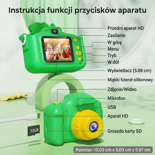 Kinderkamera ab 3 Jahre – Digitale Kinderdigitalkamera mit 30 MP, Dualobjektiv und 1080p HD Video 4