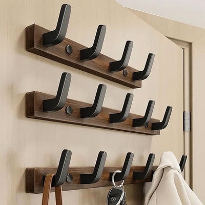 Kleiderständer Wandmontage aus Holz und Metall – Platzsparend für Flur und Schlafzimmer 0