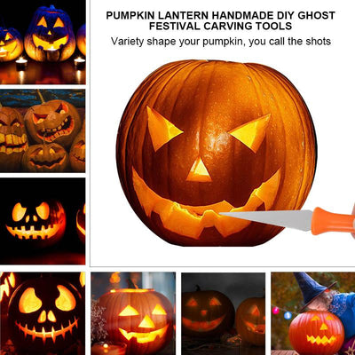 Kürbis-Schneidset 8 oder 11-teilig – Edelstahlwerkzeuge mit Aufbewahrungstasche für Halloween 7