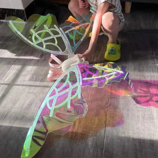 LED-Feenflügel Kostüm für Kinder und Erwachsene – Mit Flügelschlagfunktion und LED-Beleuchtung 3