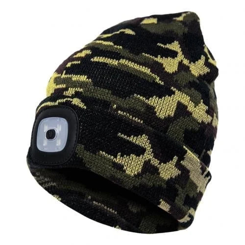 LED-Mütze mit Taschenlampe – Beanie Mütze für Damen und Herren, wasserdicht, 120 Lumen, 3 Helligkeitsstufen 1