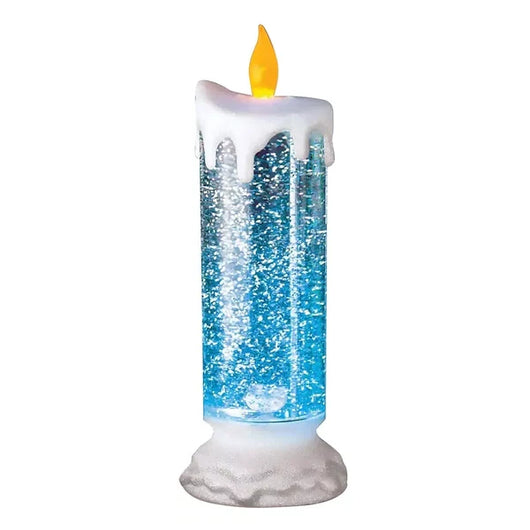 LED Kerze mit Farbwechsel und Glitzereffekt – Wiederaufladbar, 26 cm für festliche Dekoration 0
