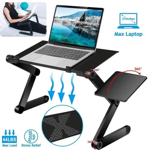 Laptopständer höhenverstellbar mit Mauspad – Faltbar, belüftet, für Sitzen und Stehen 1