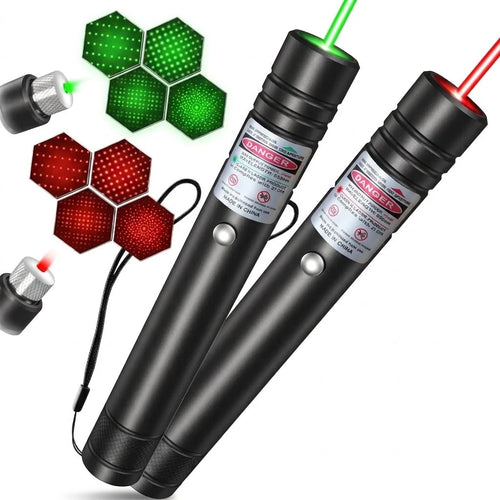 Laserpointer mit Sternenhimmel-Effekt – USB-Akku, Reichweite bis 610 Meter