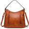 Vintage-Ledertasche für Damen – aus echtem Leder, mit verstellbarem Riemen für Alltag und Freizeit