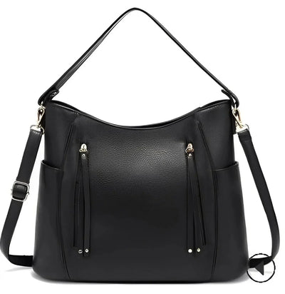 Ledertasche Damen Vintage – Verstellbarer Riemen, Alltags- und Freizeit Tasche aus echtem Leder 2