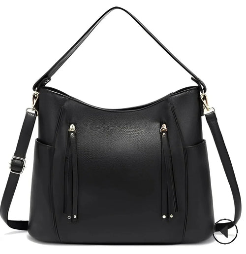 Vintage-Ledertasche für Damen – aus echtem Leder, mit verstellbarem Riemen für Alltag und Freizeit