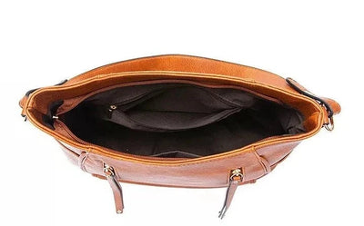 Ledertasche Damen Vintage – Verstellbarer Riemen, Alltags- und Freizeit Tasche aus echtem Leder 5