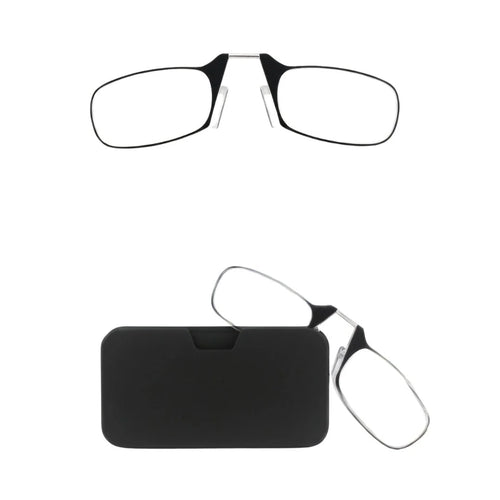 Ultradünne Lesebrille für Damen mit Nasenclip – rahmenlos und kompakt für bequemes Lesen
