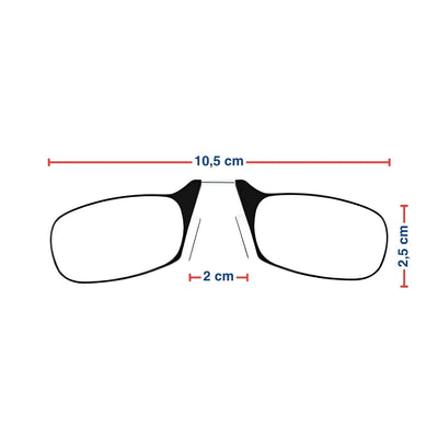 Lesebrille Damen ultradünn mit Nasenclip – rahmenlos und kompakt für bequemes Lesen 2