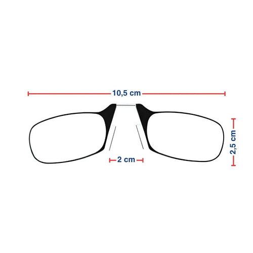 Ultradünne Lesebrille für Damen mit Nasenclip – rahmenlos und kompakt für bequemes Lesen