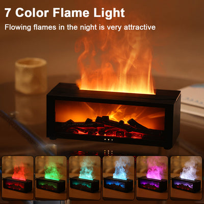 Luftbefeuchter Schlafzimmer mit LED-Flammeneffekt – 150 ml, Aromatherapie, bis 10 m² 1