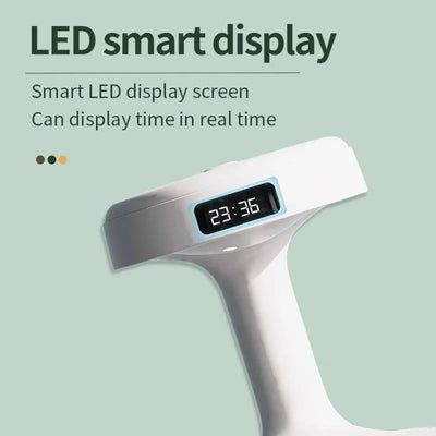 Luftbefeuchter mit integriertem LED-Display zur Anzeige der aktuellen Uhrzeit