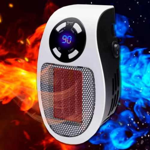 Mini Raumheizer elektrisch mit Fernbedienung – LCD-Display, für kleine Räume, 350 Watt