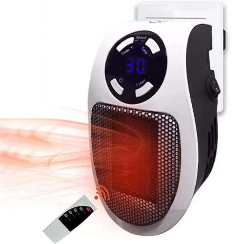 Mini Raumheizer elektrisch mit Fernbedienung – LCD-Display, für kleine Räume, 350 Watt