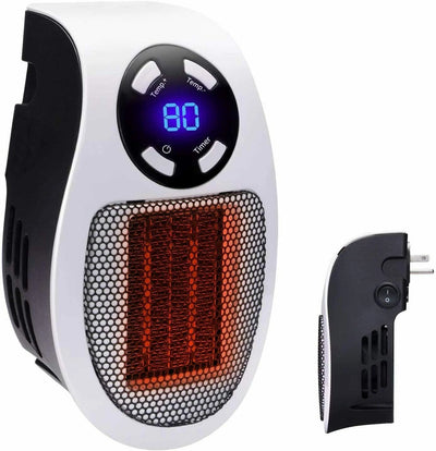 Mini Raumheizer elektrisch mit Fernbedienung – LCD-Display, für kleine Räume, 500 Watt 2