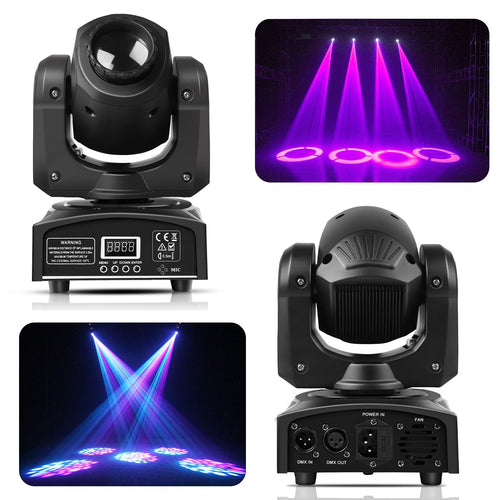 Moving-Head-Licht 10 W für Bühnenlicht – DMX-Steuerung, 540° Schwenk, 205° Neigung