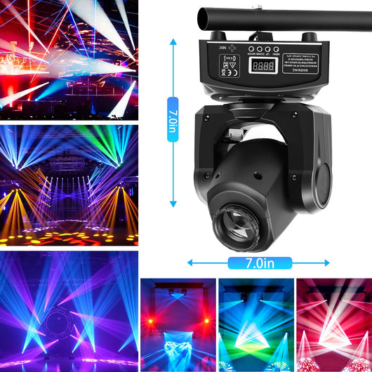 Moving-Head-Licht 10 W für Bühnenlicht – DMX-Steuerung, 540° Schwenk, 205° Neigung 6