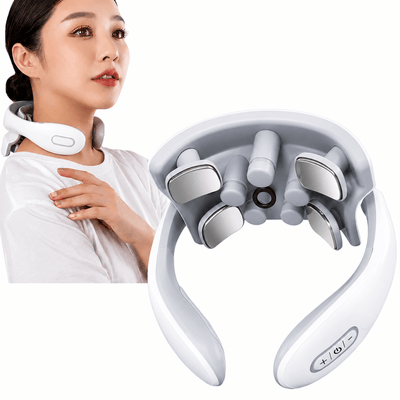Nackenmassagegerät kabellos mit Wärmefunktion – 4D TENS-Technologie für Muskelentspannung 4