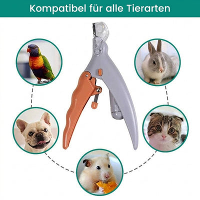Nagelknipser für Hunde und Katzen mit LED-Licht - Rutschfester Griff für sicheres Kürzen der Krallen