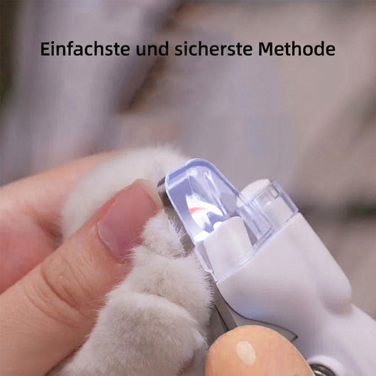 Nagelknipser für Hunde und Katzen mit LED-Licht - Rutschfester Griff für sicheres Kürzen der Krallen