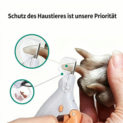 Nagelknipser für Hunde und Katzen mit LED-Licht - Rutschfester Griff für sicheres Kürzen der Krallen