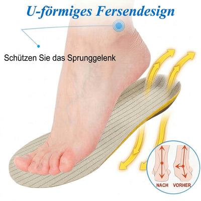 Orthopädische Einlegesohlen für Plattfüße – Gel-Dämpfung und Fersenstütze, zuschneidbar