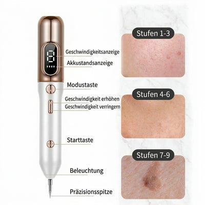 Plasmastift zur Entfernung von Muttermalen – 9 Intensitätsstufen für blutfreie Behandlung zuhause