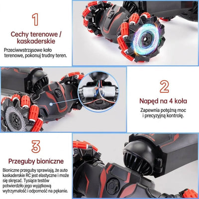 RC Auto mit Gestensteuerung – 4WD Ferngesteuertes Auto für Gelände mit Mecanum-Rädern 7