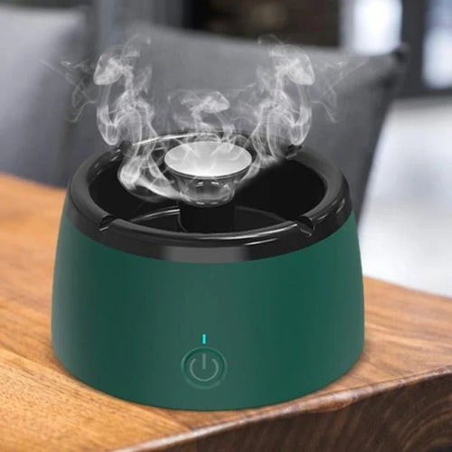 Rauchfreier Aschenbecher mit Ventilator – Kompakt für Auto und Innenräume, USB-Ladung