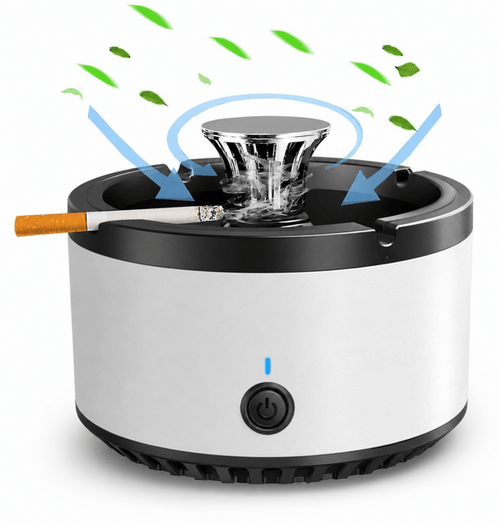 Rauchfreier Aschenbecher mit Ventilator – Kompakt für Auto und Innenräume, USB-Ladung