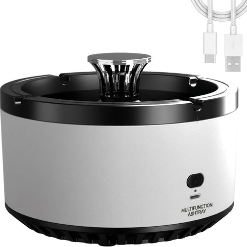 Rauchfreier Aschenbecher mit Ventilator – Kompakt für Auto und Innenräume, USB-Ladung