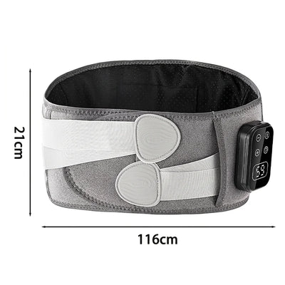 Rückenmassagegerät mit Wärme- und Vibrationsfunktion, Maße 116 cm mal 21 cm, mit digitaler Anzeige.
