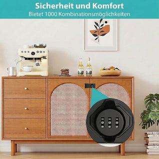 Schlüsselloses Türschloss mit Zahlencode – Kompakt, einfache Selbstmontage für Standardtüren