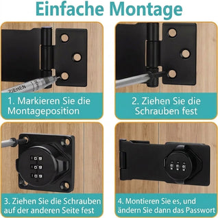 Schlüsselloses Türschloss mit Zahlencode – Kompakt, einfache Selbstmontage für Standardtüren