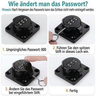 Schlüsselloses Türschloss mit Zahlencode – Kompakt, einfache Selbstmontage für Standardtüren