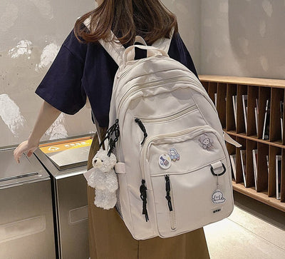 Schulrucksack Mädchen groß mit Laptopfach – Geräumig, spritzwassergeschützt, 9 Taschen 0