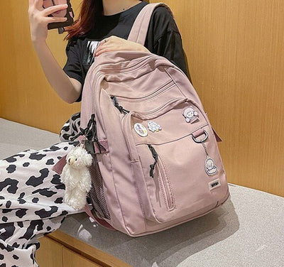 Schulrucksack Mädchen groß mit Laptopfach – Geräumig, spritzwassergeschützt, 9 Taschen 10