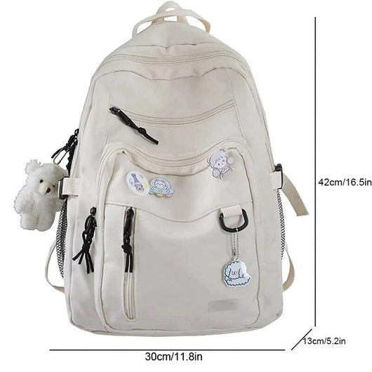 Schulrucksack Mädchen groß mit Laptopfach – Geräumig, spritzwassergeschützt, 9 Taschen 2