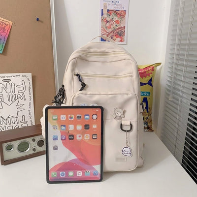 Schulrucksack Mädchen groß mit Laptopfach – Geräumig, spritzwassergeschützt, 9 Taschen 4