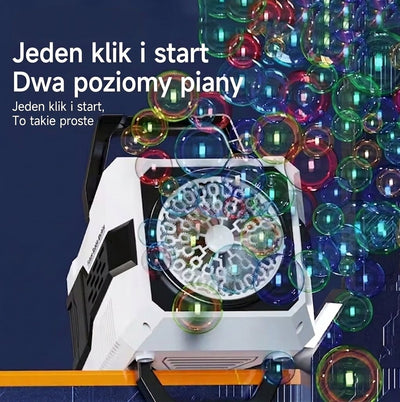 Seifenblasenmaschine Hochzeit mit Fernbedienung – 30.000 Blasen pro Minute, RGB-Lichteffekt, wasserdicht 3