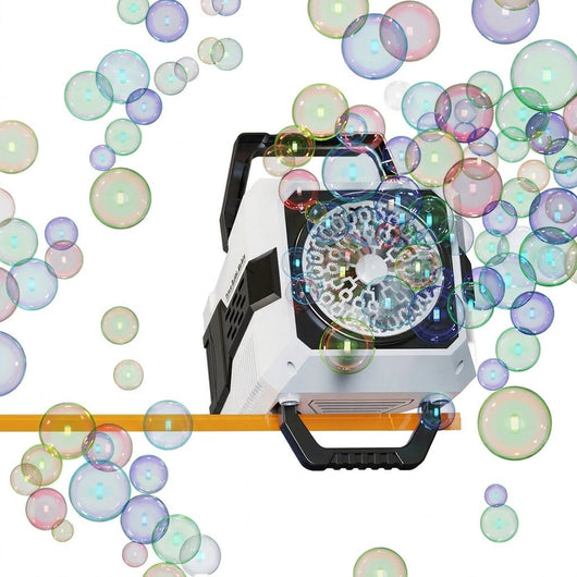 Seifenblasenmaschine Hochzeit mit Fernbedienung – 30.000 Blasen pro Minute, RGB-Lichteffekt, wasserdicht 5