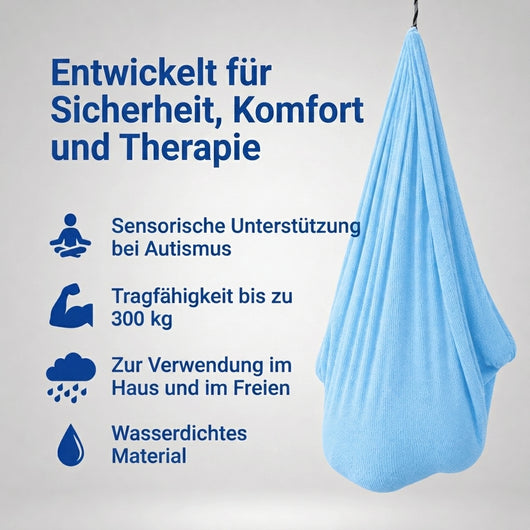Sensorische Kokonschaukel für Drinnen und Draußen – Hohe Tragfähigkeit bis 200 kg, zwei Größen