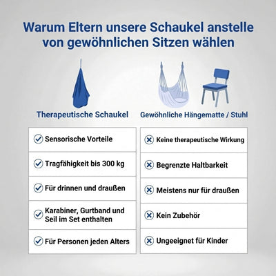 Sensorische Kokonschaukel für Drinnen und Draußen – Hohe Tragfähigkeit bis 200 kg, zwei Größen