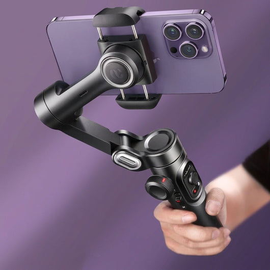 Smartphone Gimbal mit 3-Achsen-Stabilisierung – RGB-Fülllicht, 10 Stunden Akkulaufzeit 0