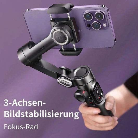 Smartphone-Gimbal mit 3-Achsen-Stabilisierung – RGB-Fülllicht, 10 Stunden Akkulaufzeit