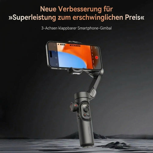 Smartphone-Gimbal mit 3-Achsen-Stabilisierung – RGB-Fülllicht, 10 Stunden Akkulaufzeit