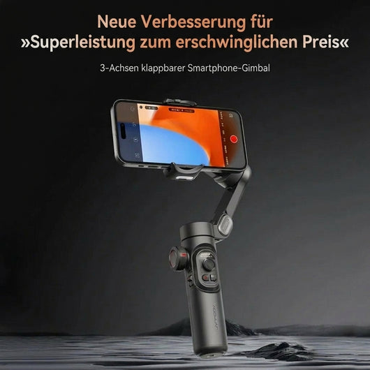 Smartphone-Gimbal mit 3-Achsen-Stabilisierung – RGB-Fülllicht, 10 Stunden Akkulaufzeit