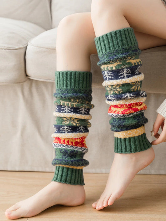 Strick-Beinwärmer für Damen aus Acrylfaser – warm und vielseitig für Herbst und Winter