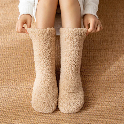Thermosocken für Damen und Herren – rutschfest, mit hohem Schaft, aus Kaschmir für den Winter